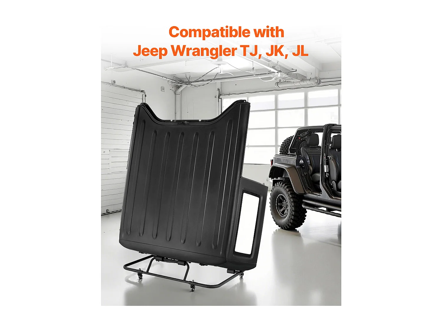 Chariot de Rangement SucceBuy Portable et Durable pour Toit Rigide pour Jeep Wrangler TJ, JK, JL, JT