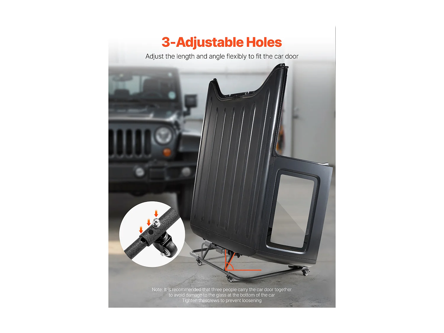 Chariot de Rangement SucceBuy Portable et Durable pour Toit Rigide pour Jeep Wrangler TJ, JK, JL, JT