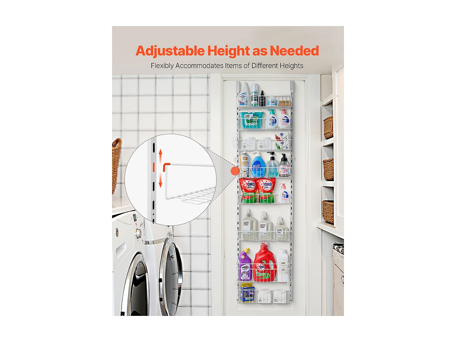 Organisateur de Garde-Manger SucceBuy, avec Étagères Suspendues 8 Niveaux, pour Cuisine, Garde-Manger, Salon