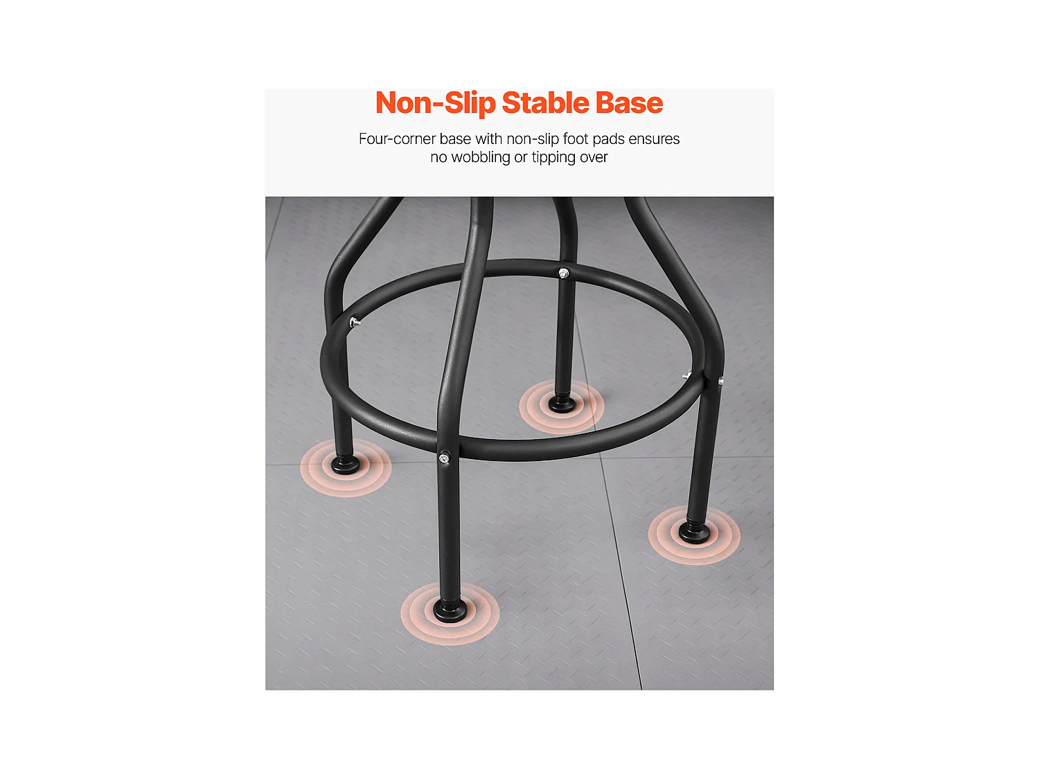 Tabouret d'Atelier SucceBuy, sur Roulettes Hauteur Réglable Charge 136 kg avec Dossier