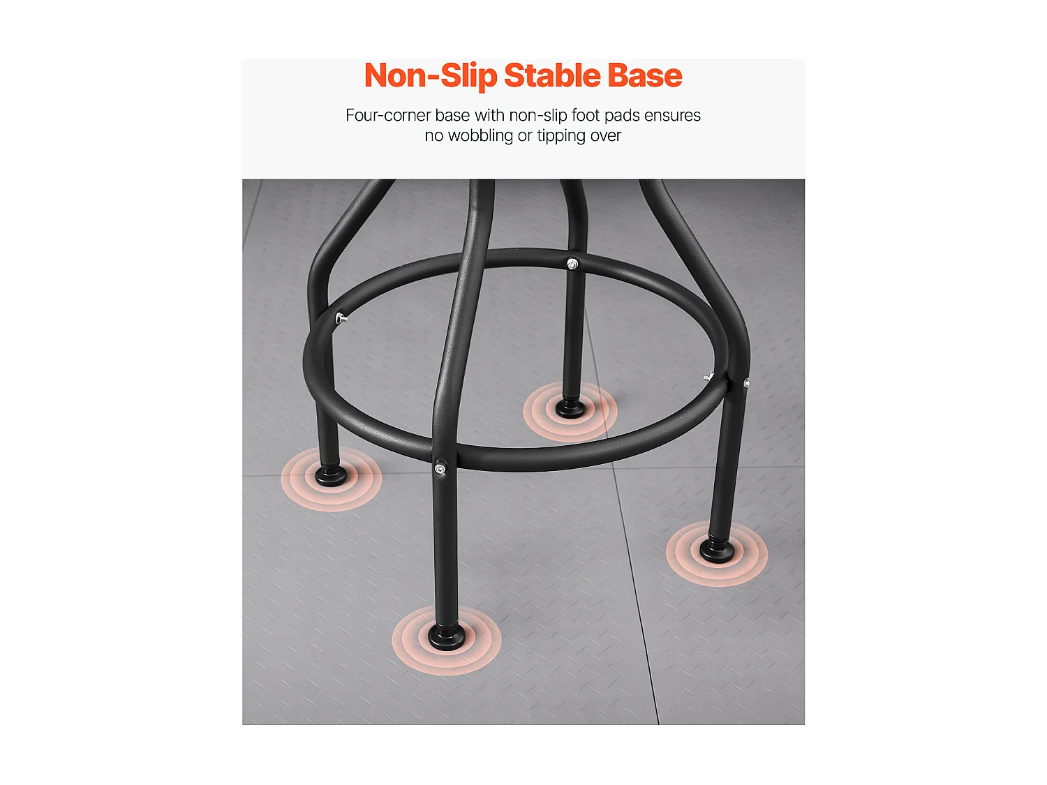 Tabouret d'Atelier SucceBuy, sur Roulettes Hauteur Réglable Charge 136 kg avec Dossier