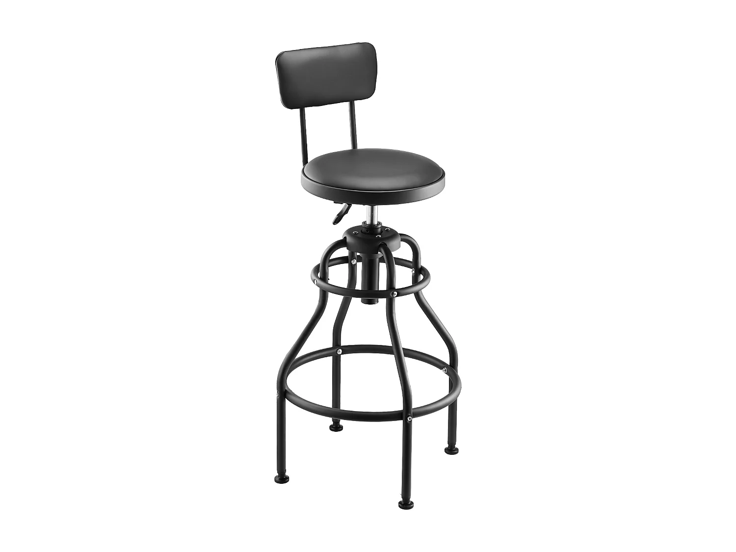 Tabouret d'Atelier SucceBuy, sur Roulettes Hauteur Réglable Charge 136 kg avec Dossier