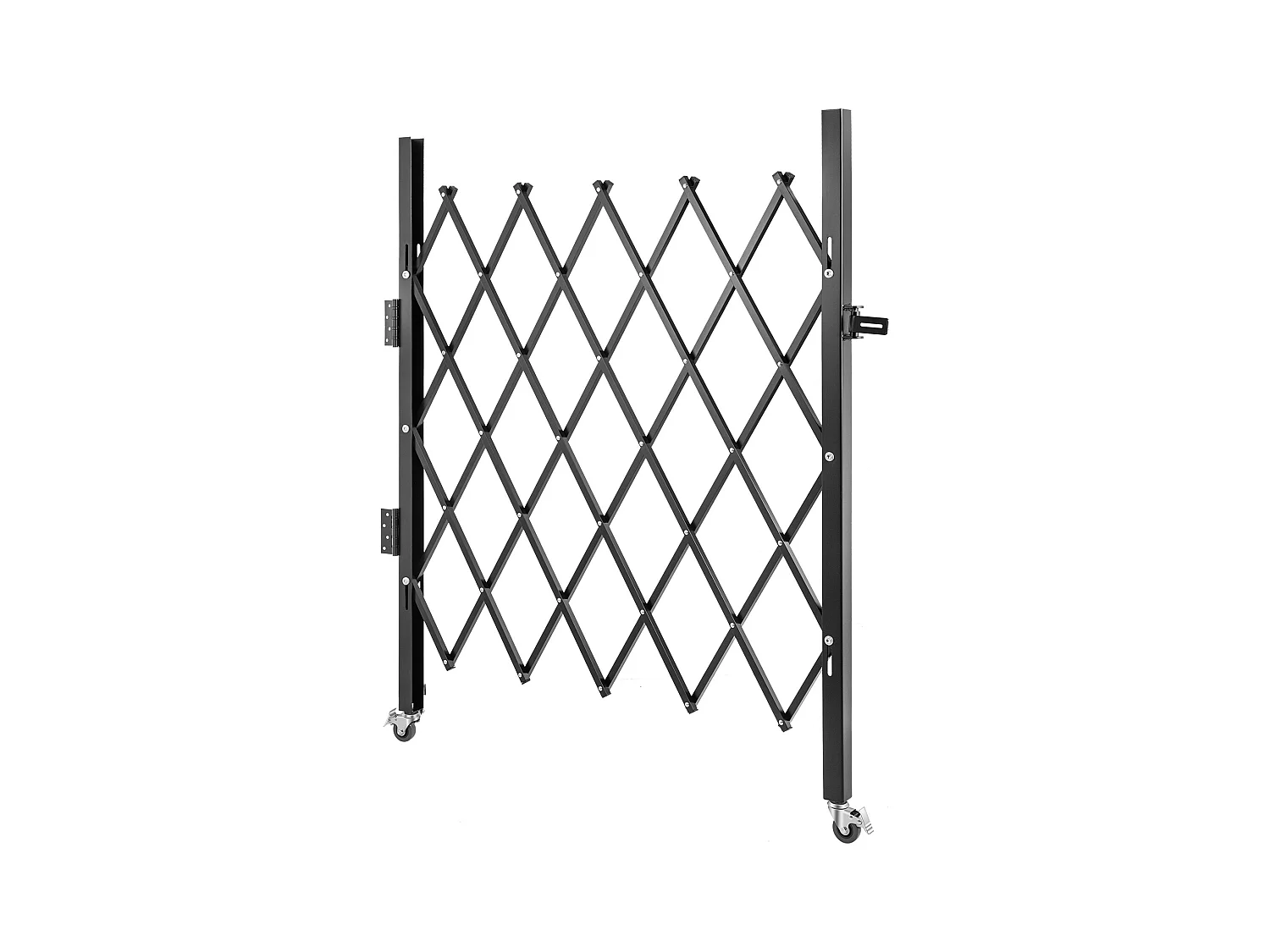 Uitschuifbare Veiligheidsbarrière SucceBuy, Enkele Vouwdeur, 154 x 180 cm, van Robuust Staal met G14-Profiel
