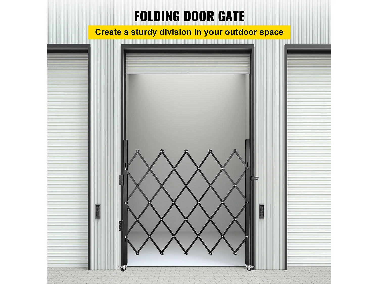 Barrière de Sécurité Extensible Pliant SucceBuy, Simple Porte Pliante, 154 x 180 cm