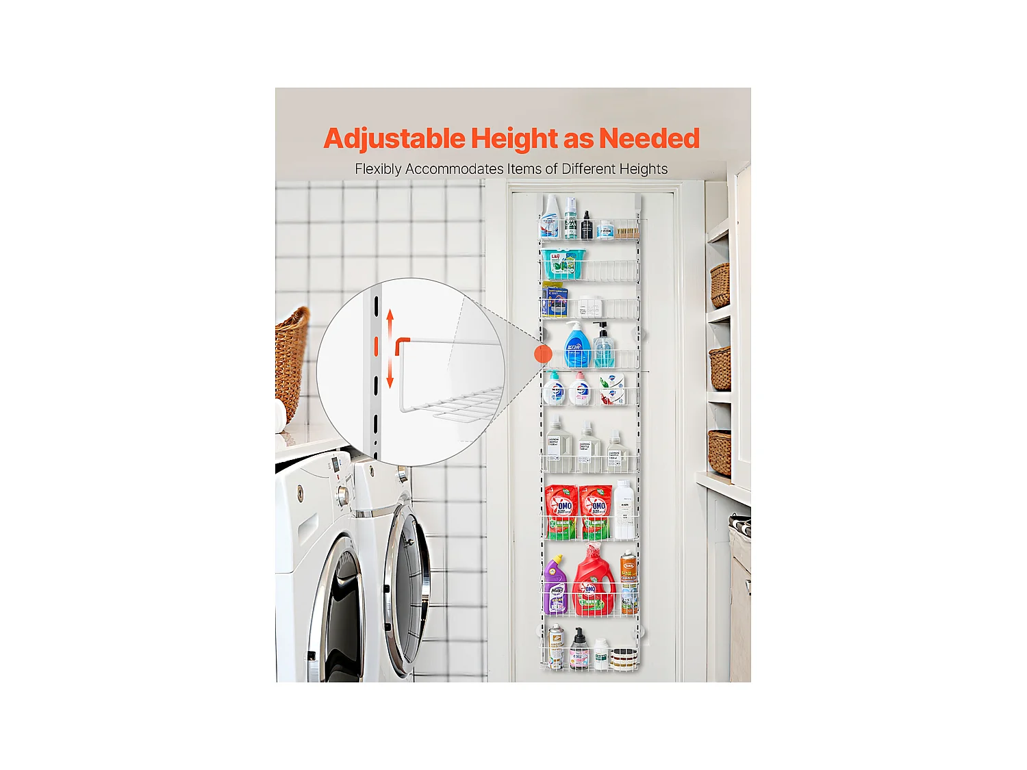 Organisateur de Garde-Manger SucceBuy, avec Étagères Suspendues 9 Niveaux, pour Cuisine, Garde-Manger, Salon