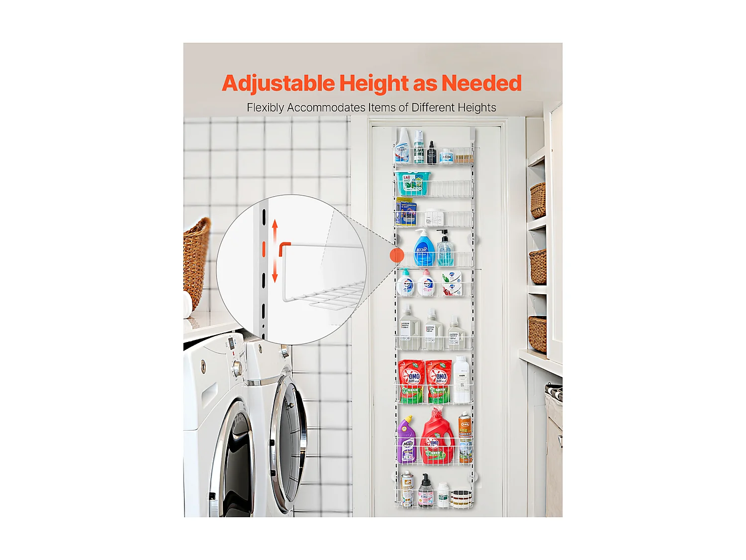 Organisateur de Garde-Manger SucceBuy, avec Étagères Suspendues 9 Niveaux, pour Cuisine, Garde-Manger, Salon