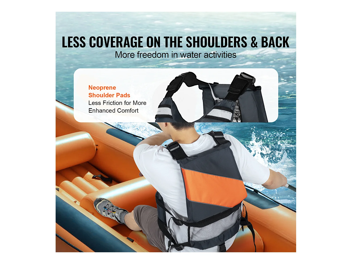 Watersports Vie Vest SucceBuy - 96N PFD de Flottabilité pour Hommes et Femmes, Taille L