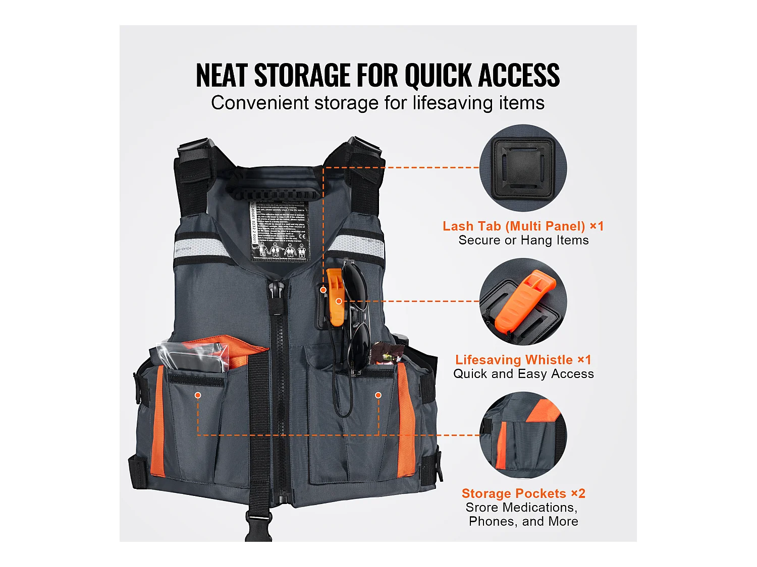 Watersports Vie Vest SucceBuy - 96N PFD de Flottabilité pour Hommes et Femmes, Taille L