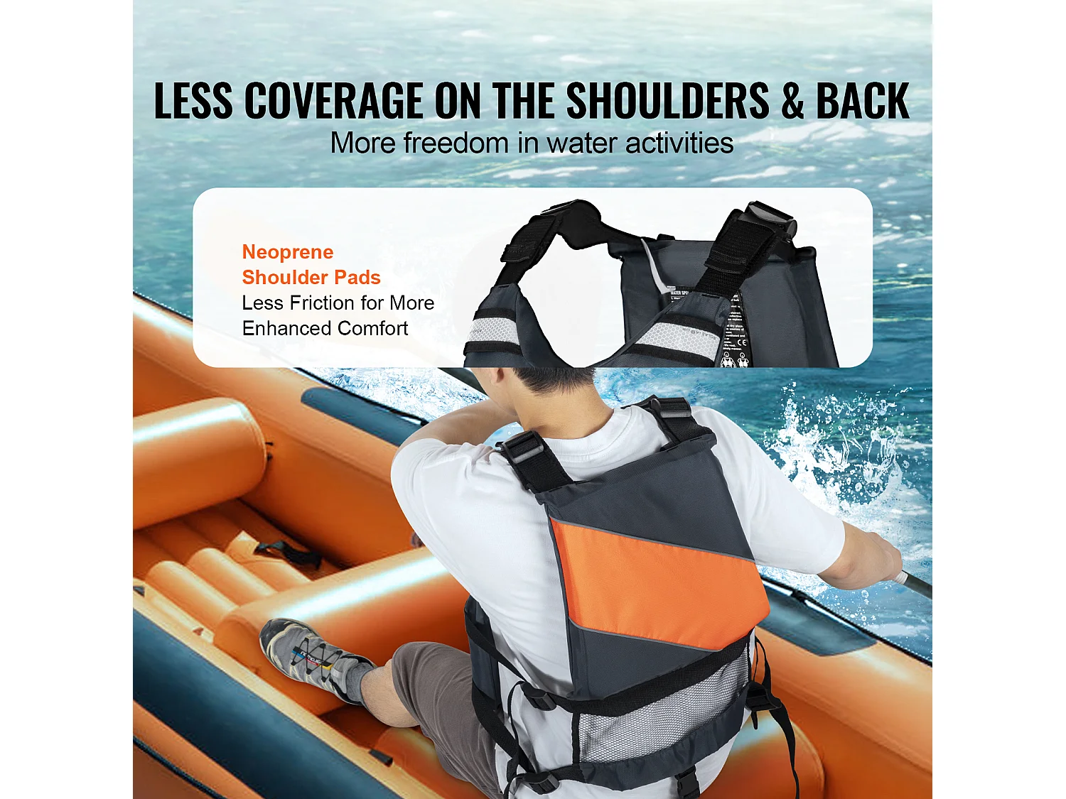 Watersports Vie Vest SucceBuy - 96N PFD de Flottabilité pour Hommes et Femmes, Taille L