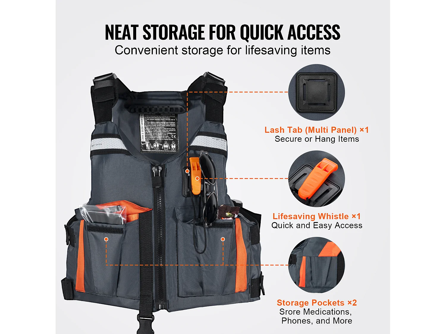 Watersports Vie Vest SucceBuy - 96N PFD de Flottabilité pour Hommes et Femmes, Taille L