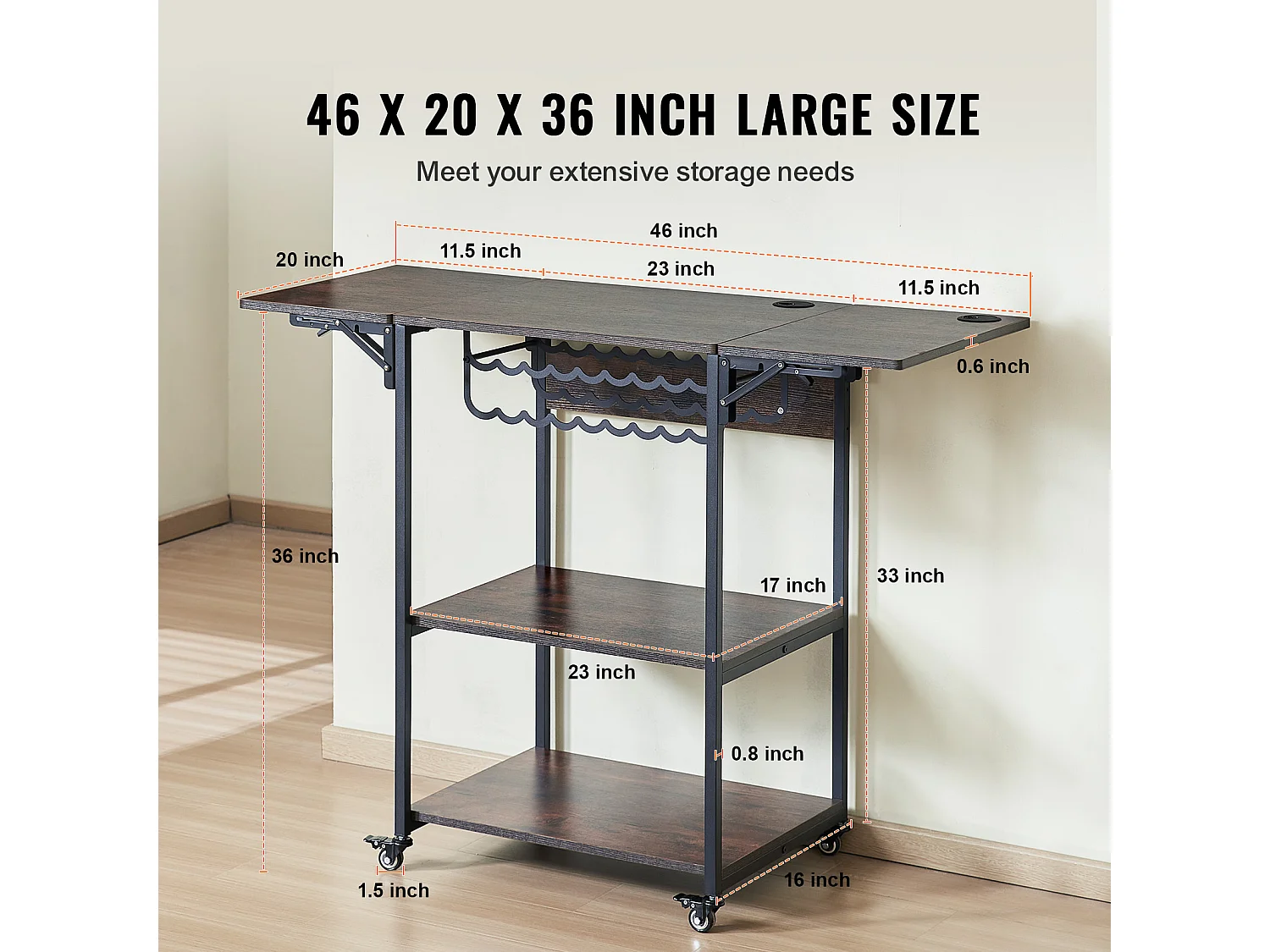 Table de Presse à Chaud SucceBuy Table de Presse à Chaud Mobile à 3 Niveaux Pliable Avec Roulettes, Marron