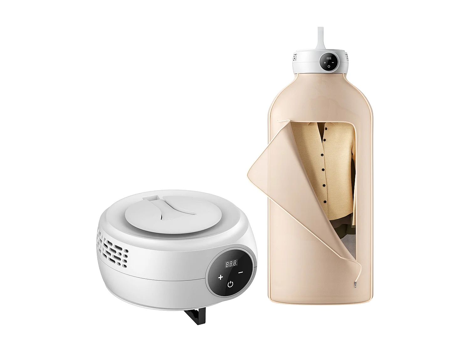 Asciugatrice SucceBuy Asciugatrice Portatile da 600 W con Riscaldatore PTC e Display a LED con Borsa per l'Asciugatura, Pieghevole con Timer da 5 Ore