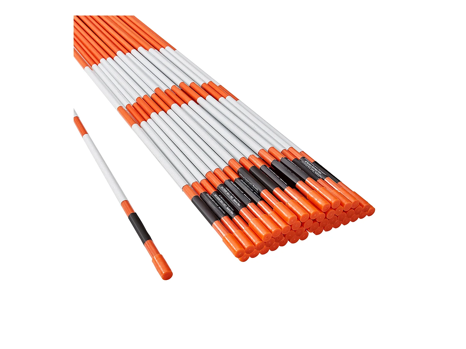 Einfahrtsmarkierungen SucceBuy Satz von 50 von 122cm, Schneepflock-Pfosten aus Glasfaser Orange