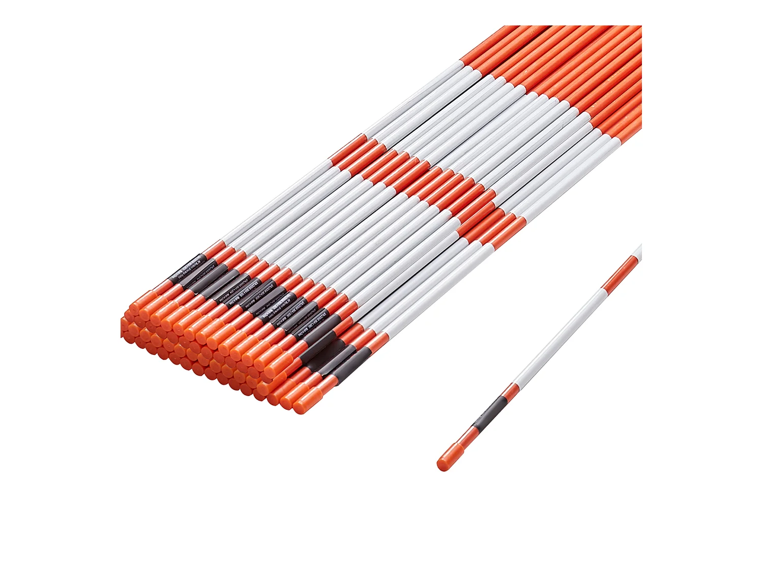 Einfahrtsmarkierungen SucceBuy Satz von 50 von 122cm, Schneepflock-Pfosten aus Glasfaser Orange