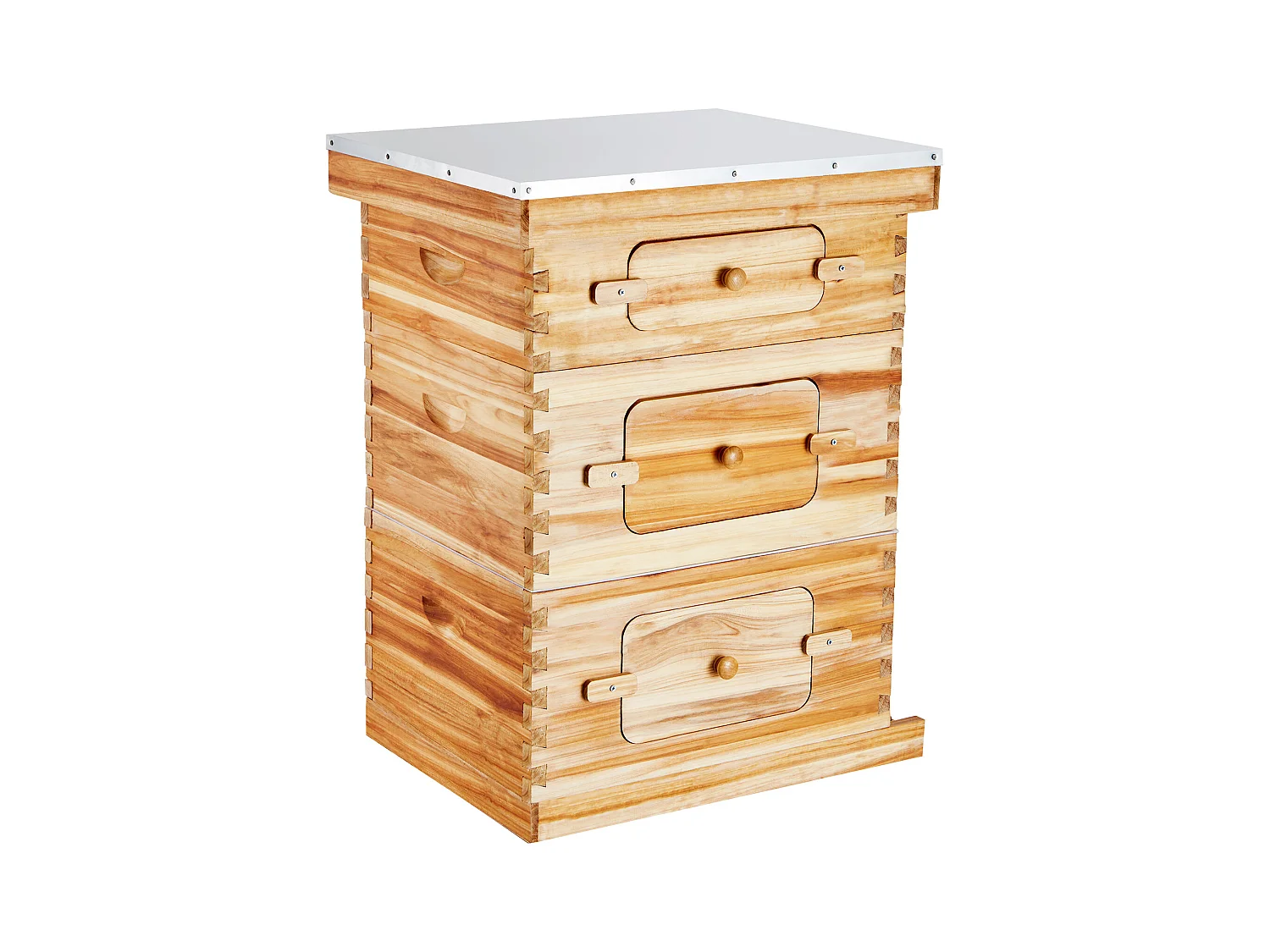 Kit de Ruche d'Abeilles SucceBuy Langstroth 20 Cadres Profonds et 10 Cadres Moyens avec Fenêtres en Acrylique