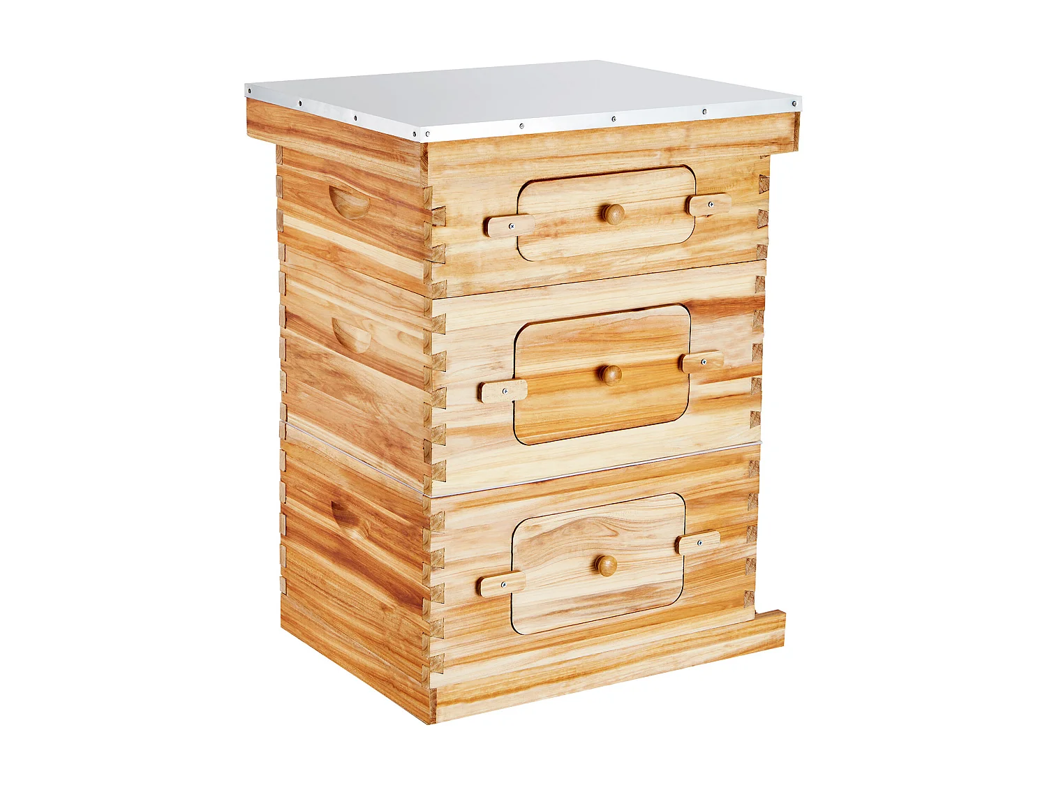 Kit de Ruche d'Abeilles SucceBuy Langstroth 20 Cadres Profonds et 10 Cadres Moyens avec Fenêtres en Acrylique