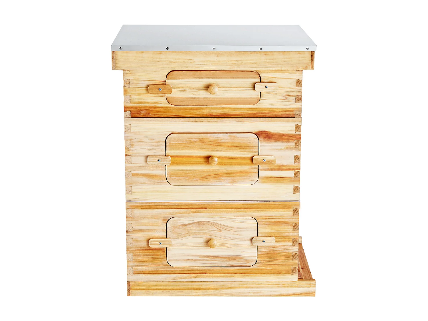 Kit de Ruche d'Abeilles SucceBuy Langstroth 20 Cadres Profonds et 10 Cadres Moyens avec Fenêtres en Acrylique