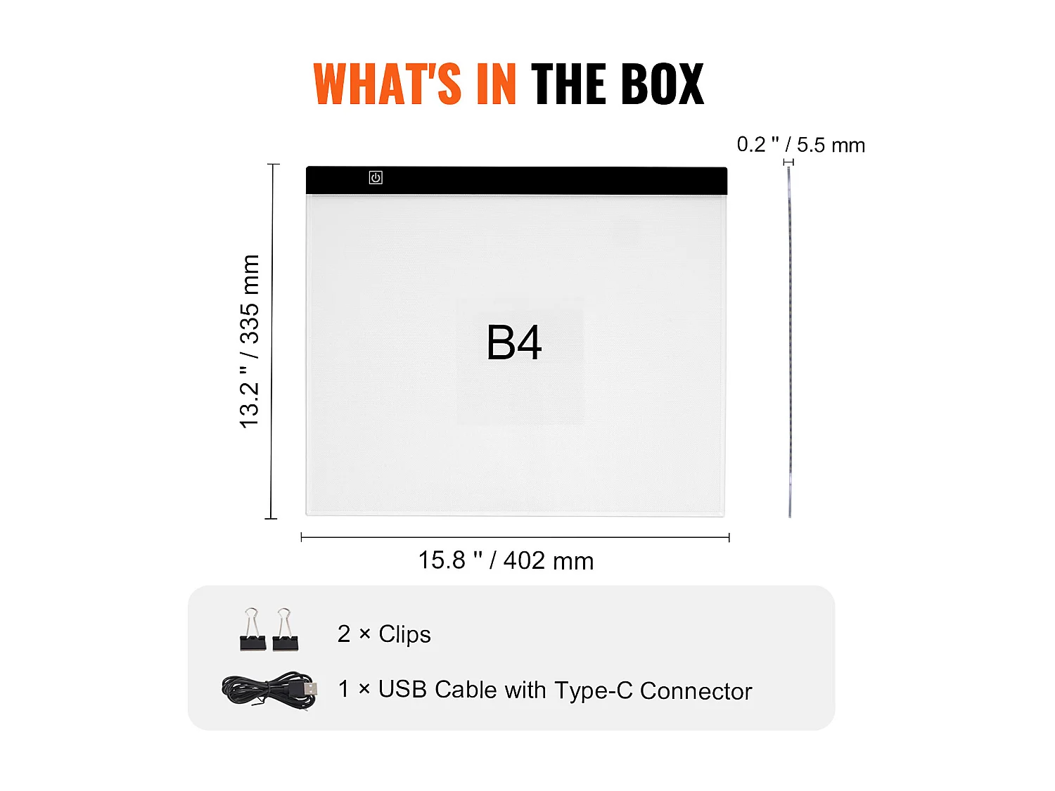 Mophorn Pannello Luminoso SucceBuy LED B4 - Scatola di luce Portatile Ultra-Sottile per l'Arte, il Schizzo, la Pittura di Diamanti, con Alimentazione USB, Nero