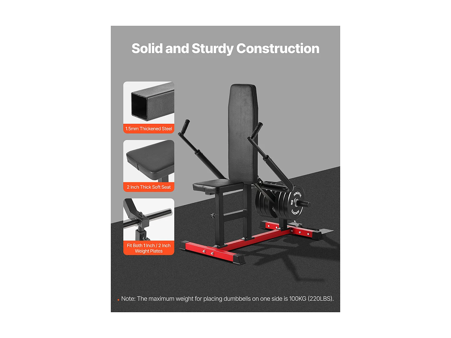 Banc de Musculation SucceBuy, Machine à Dips Assise Presse pour Triceps et Biceps Entraînement Pectoral