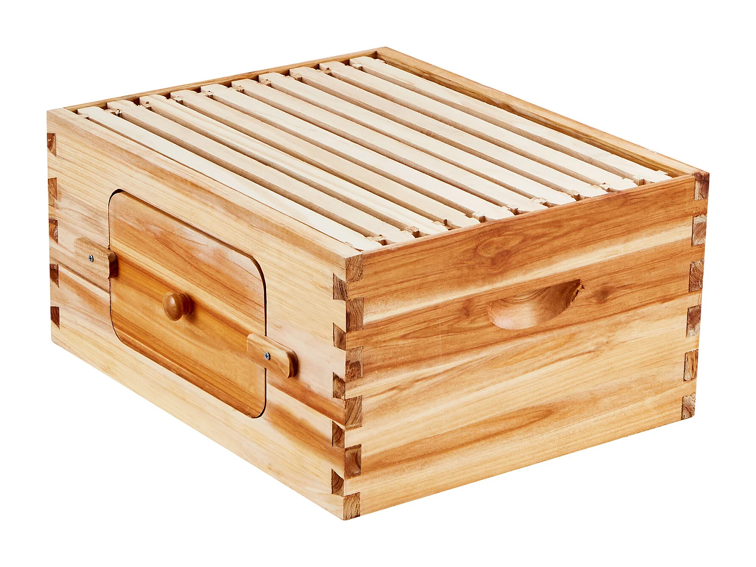 Kit de Ruche à Abeilles SucceBuy avec 10 Cadres et Fenêtres en Acrylique pour Abeilles, 100 % Bois de Cèdre Naturel Recouvert de Cire d'abeille