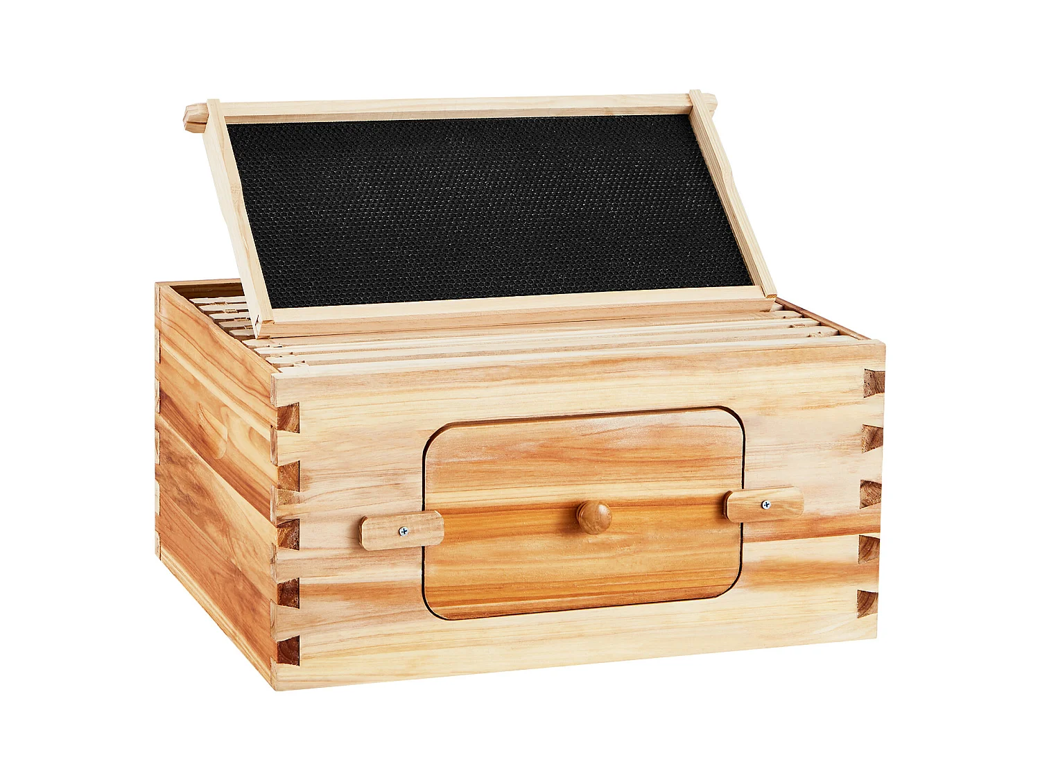 Kit van Bijenkorf SucceBuy met 10 Kaders en Acrylvensters voor Bijen, 100 % Natuurlijke Cederhout Bedekt met Bijenwas