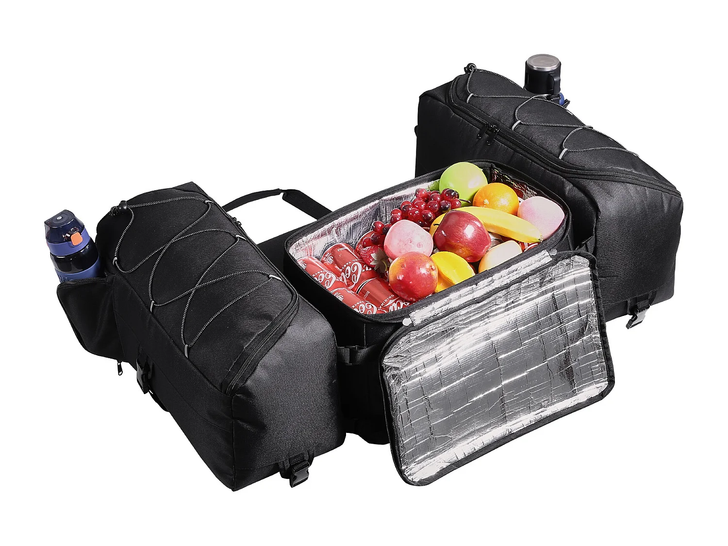 Opbergtas aan de Achterkant SucceBuy 74 L ATV-Bagagedragertas van 600D Oxford-Stof met Vulling