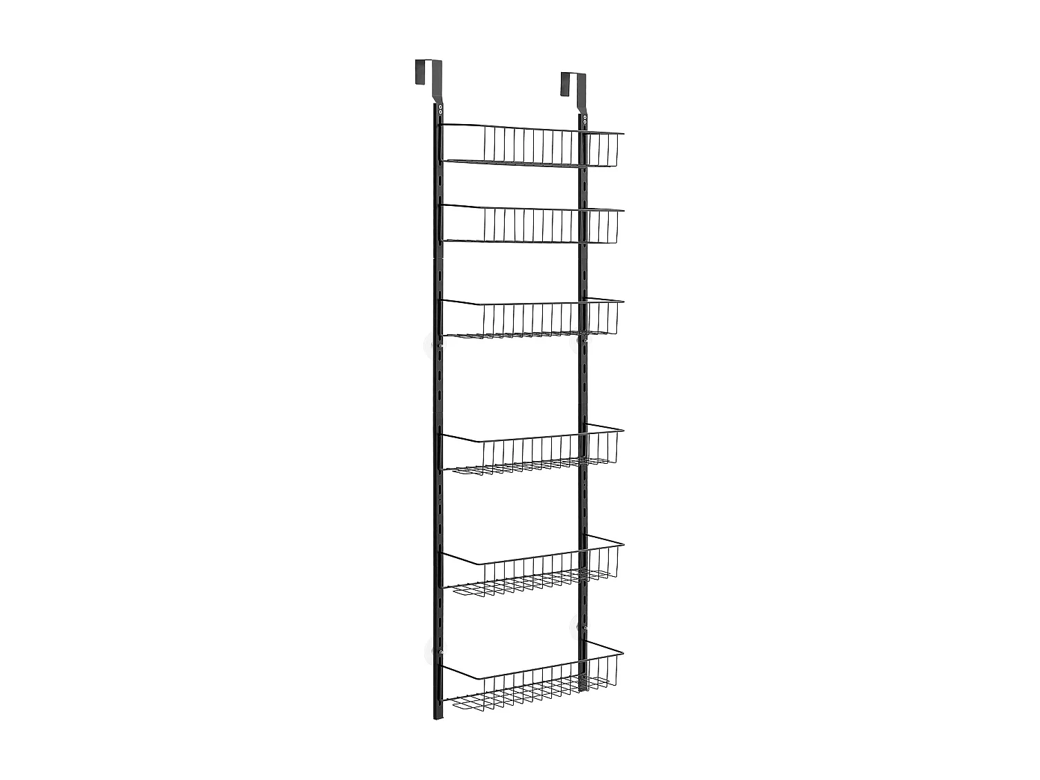 Organisateur de Garde-Manger SucceBuy, avec Étagères Suspendues 6 Niveaux, Noir, pour Cuisine, Garde-Manger, Salon