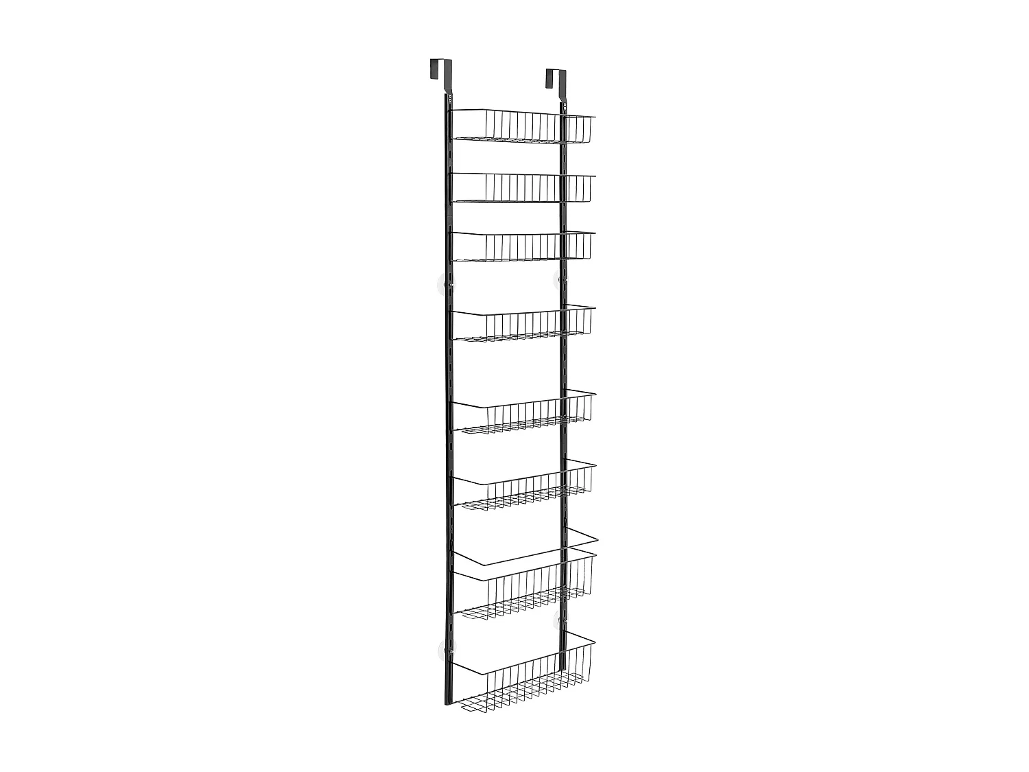 Organizador de Despensa SucceBuy, con Estantes Colgantes de 9 Niveles, Negro, para Cocina, Despensa, Salón