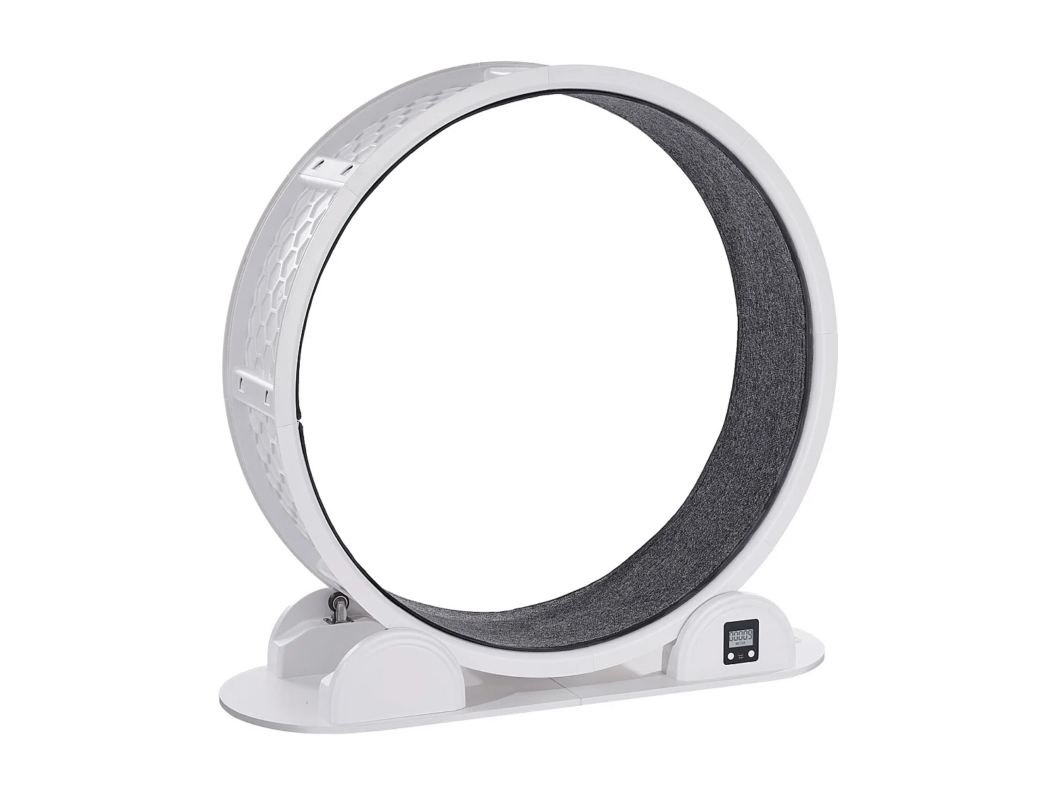 Roue d'Exercice pour Chat SucceBuy, Roue de Course pour Chat d'Intérieur 1038 mm, Blanc