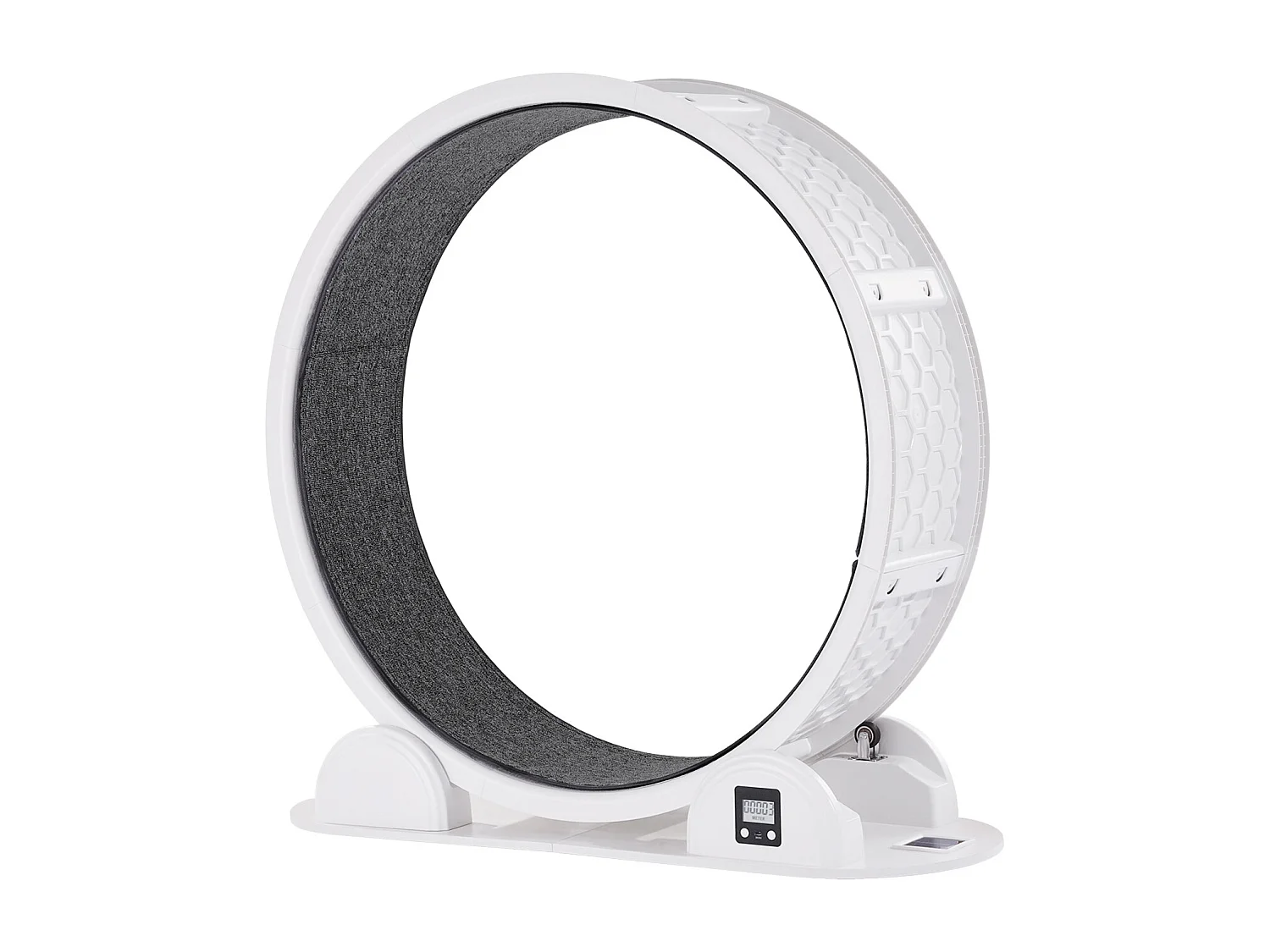 Roue d'Exercice pour Chat SucceBuy, Roue de Course pour Chat d'Intérieur 1038 mm, Blanc