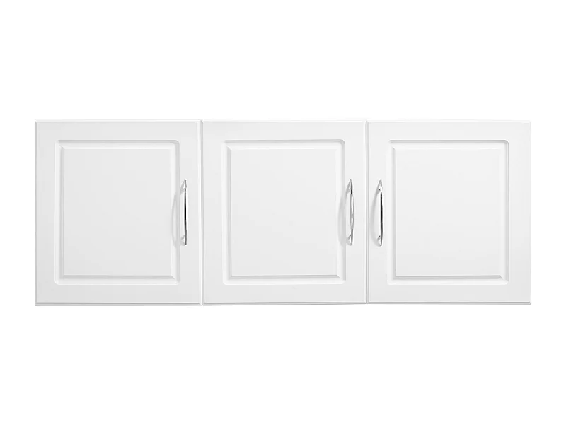 Szafka Ścienna do Pralni SucceBuy, Szafka do Przechowywania 137,2 cm, 3 Drzwi, Płyty Wiórowe i Płyty MDF