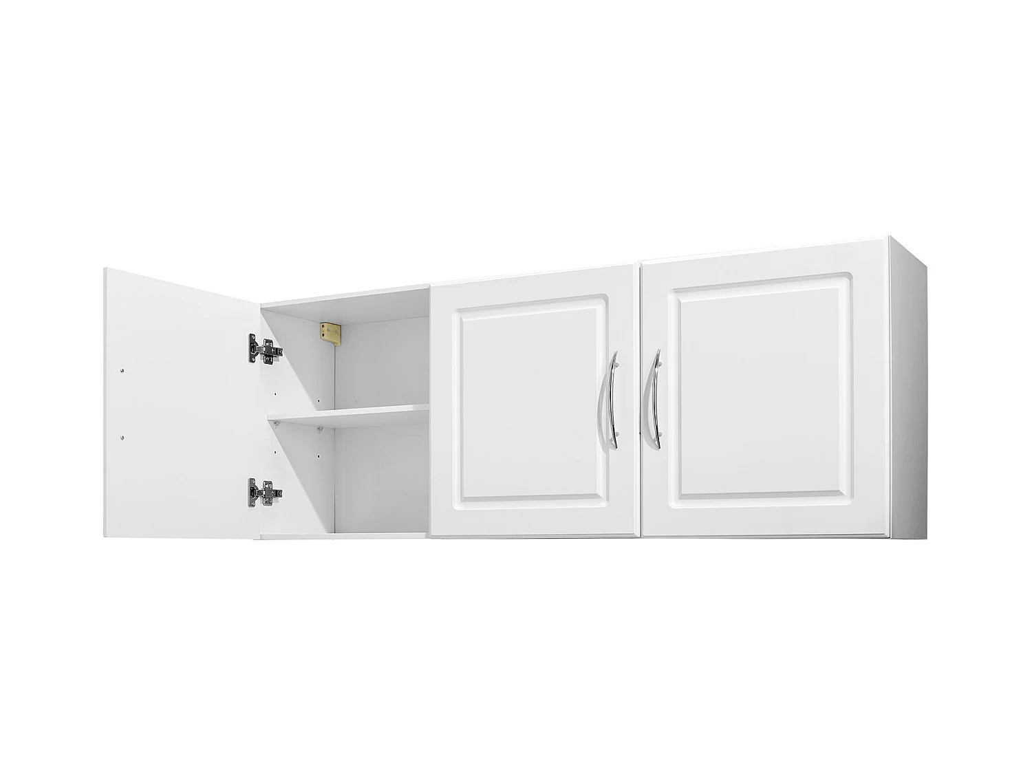 Armoire Murale de Buanderie SucceBuy, Placard Rangement 137,2 cm avec 3 Portes, en Panneaux de Particules et MDF