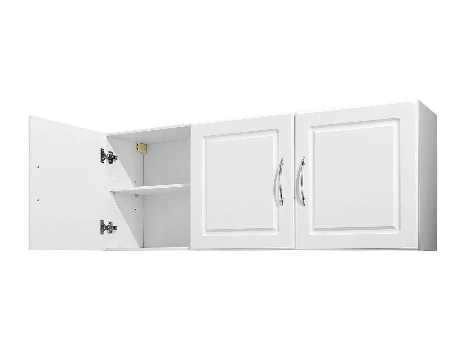 Armoire Murale de Buanderie SucceBuy, Placard Rangement 137,2 cm avec 3 Portes, en Panneaux de Particules et MDF