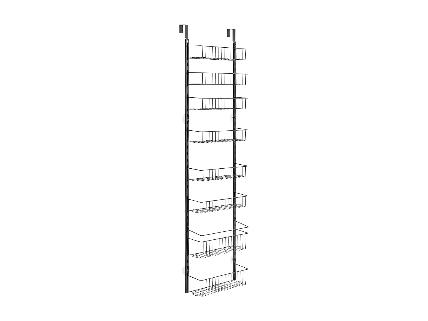 Organizador de Despensa SucceBuy, con Estantes Colgantes de 8 Niveles, Negro, para Cocina, Despensa, Salón