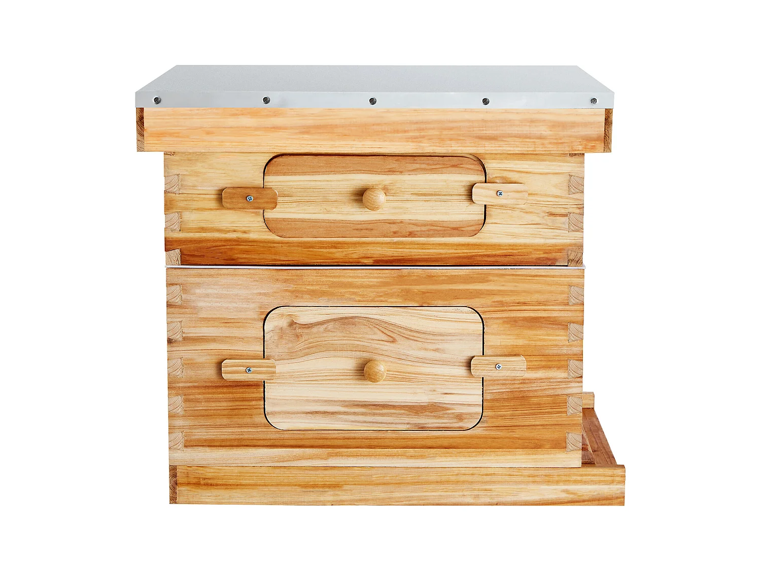 Ruche à Abeilles SucceBuy Langstroth Kit 10 Cadres Profonds et 10 Cadres Moyens Fenêtres en Acrylique