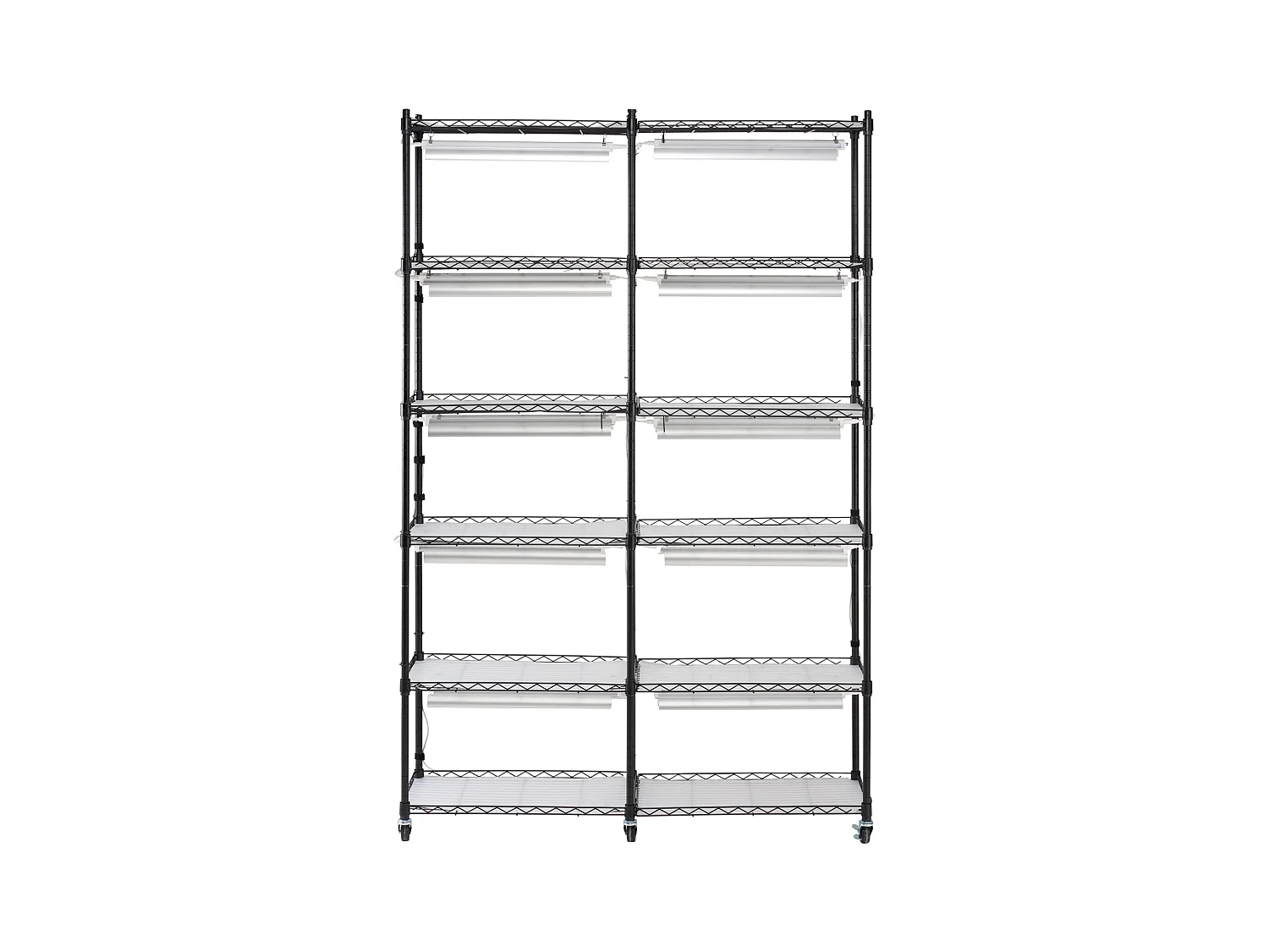 Support pour Plantes SucceBuy avec Lampe de Croissance, 6 Niveaux, 200 W, Étagère Intérieure de 150 cm