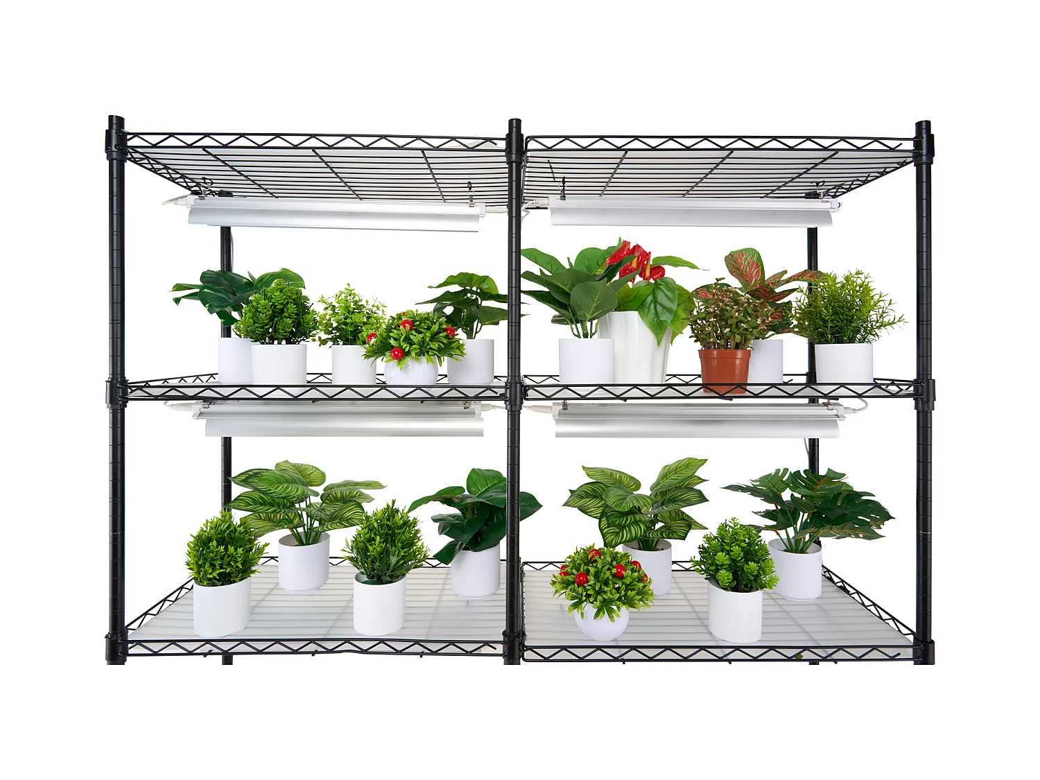 Support pour Plantes SucceBuy avec Lampe de Croissance, 6 Niveaux, 200 W, Étagère Intérieure de 150 cm