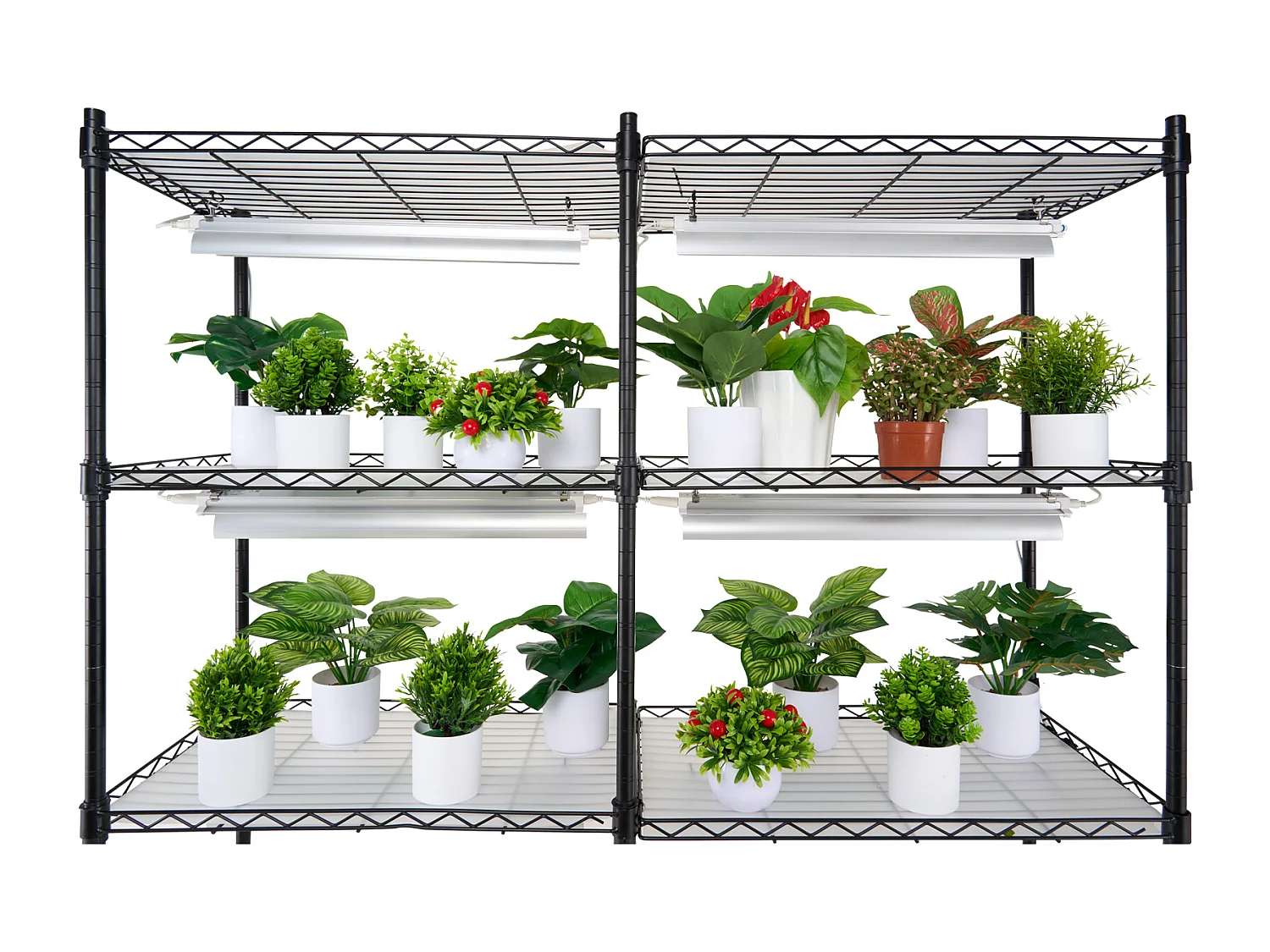Support pour Plantes SucceBuy avec Lampe de Croissance, 6 Niveaux, 200 W, Étagère Intérieure de 150 cm