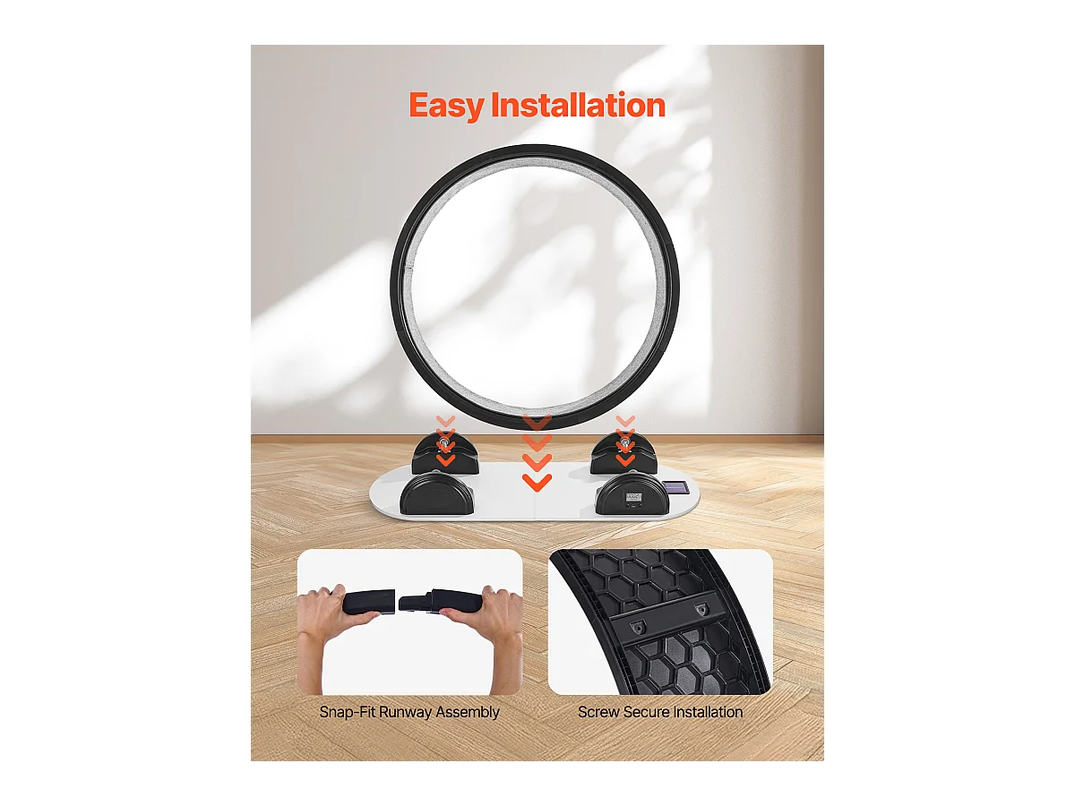 Übungsrad für Katze SucceBuy, mit Bremse und Teppich belegte Bahn, 1038 mm, Schwarz