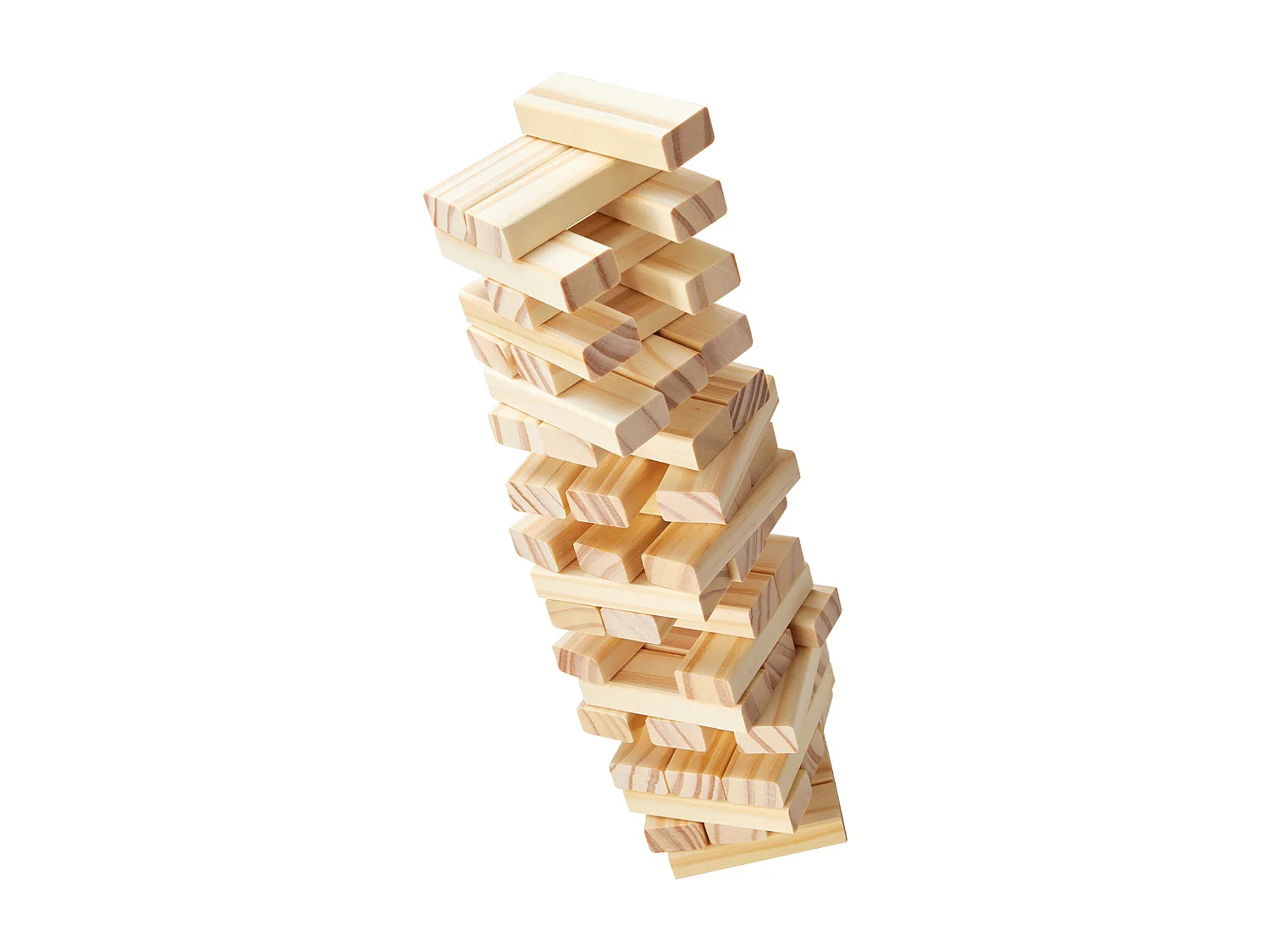 Jeu de Tour Empilable SucceBuy, en Bois de Pin avec Caisse de Rangement, 54 Blocs