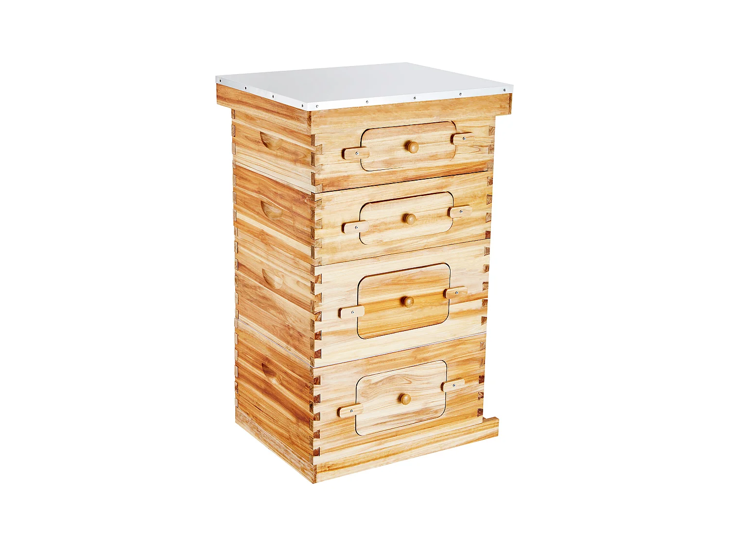 Kit de Ruche d'Abeilles SucceBuy Langstroth 20 Cadres Profonds et 20 Cadres Moyens avec Fenêtres en Acrylique