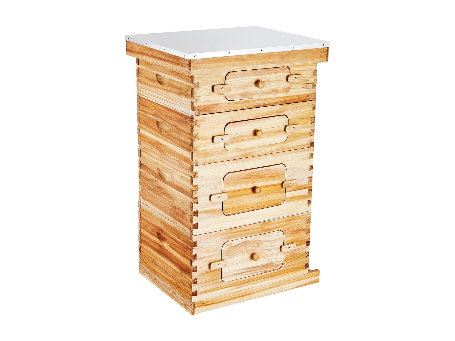 Kit de Ruche d'Abeilles SucceBuy Langstroth 20 Cadres Profonds et 20 Cadres Moyens avec Fenêtres en Acrylique