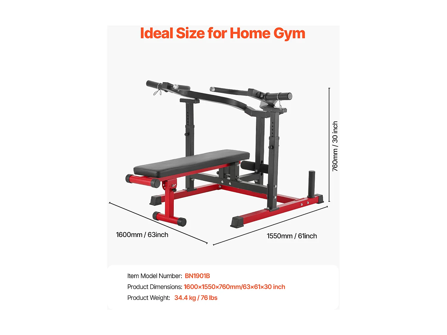 Fitnessbank SucceBuy, Borstpers, Incline en Flat Bench Press, voor Thuisfitnessruimtes en Fitnesscentra
