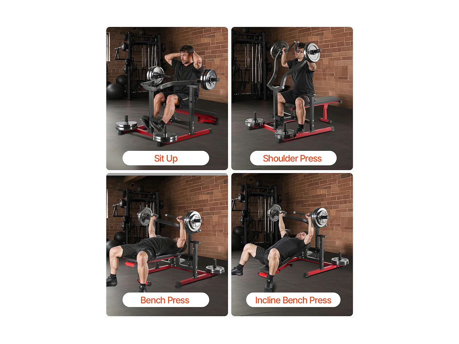 Fitnessbank SucceBuy, Borstpers, Incline en Flat Bench Press, voor Thuisfitnessruimtes en Fitnesscentra