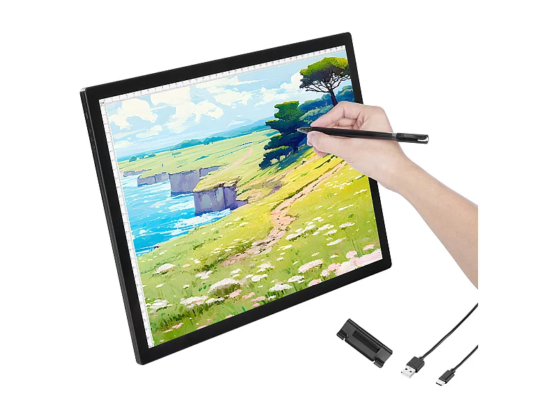 Painel Luminoso LED SucceBuy A3 Recarregável com Intensidade Variável em 6 Níveis, Preto