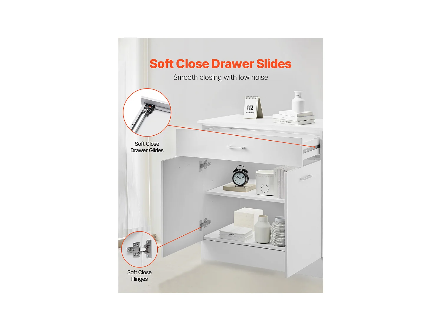 Meuble Bas Shaker SucceBuy, de 78,7 cm, avec Tiroir, Prêt à Assembler, pour Cuisine, Salon ou Bureau