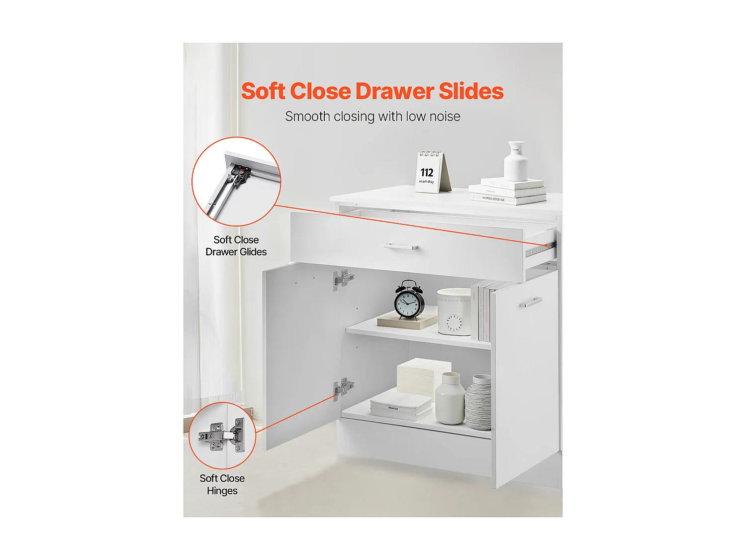 Mobile Basso Shaker SucceBuy, di 78,7 cm, con Cassetto, Pronto per Assemblare, per Cucina, Soggiorno o Ufficio