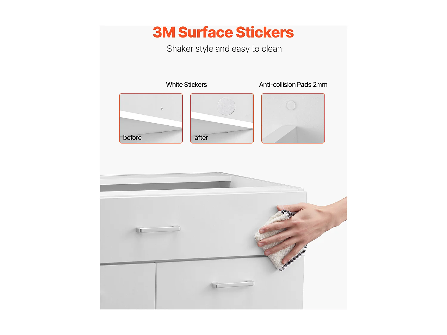 Mobile Basso Shaker SucceBuy, di 78,7 cm, con Cassetto, Pronto per Assemblare, per Cucina, Soggiorno o Ufficio