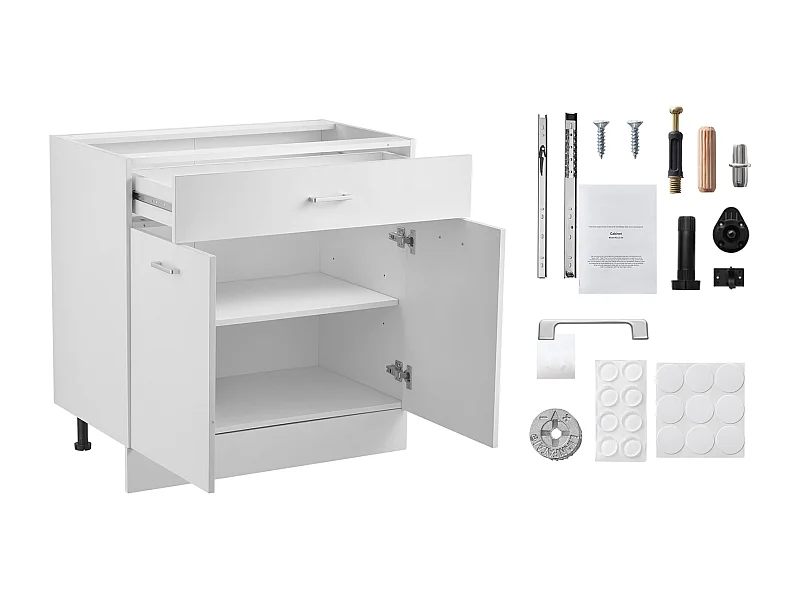 Meuble Bas Shaker SucceBuy, de 78,7 cm, avec Tiroir, Prêt à Assembler, pour Cuisine, Salon ou Bureau