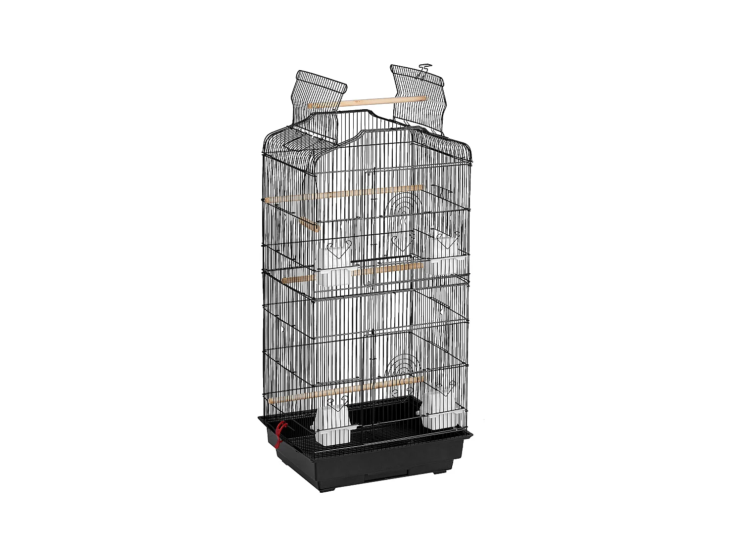 Jaula de Aves Rodante de Metal SucceBuy, 157,4 cm de Gran Tamaño, para Loros, con Comederos, Perchas, Columpios